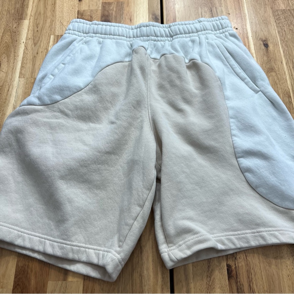 Nike Men's Athletic Shorts - Cream and White